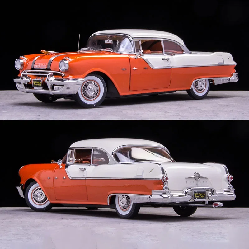 '55 Pontiacポンティアック StarChiefスターチーフ 1/18 1955 Pontiac Star Chief Open Convertible White Mist / Avalon Yellow