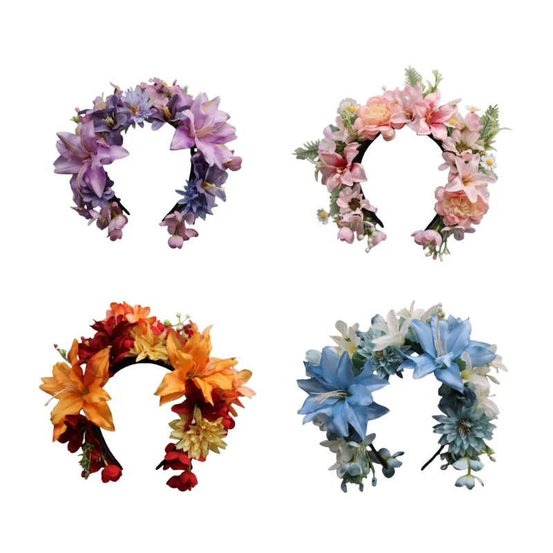 Lovely Flower Headband Versatile Hair Accessory for Children and Adults