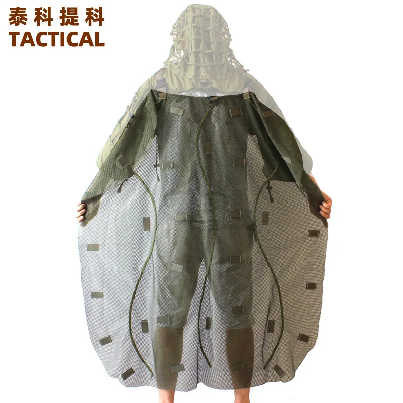 

Breathable tactical Geely suit cloak sniper camouflage suit back cover Ghillie Cape Ghillie Suit Breathable Ghillie Viper Hood