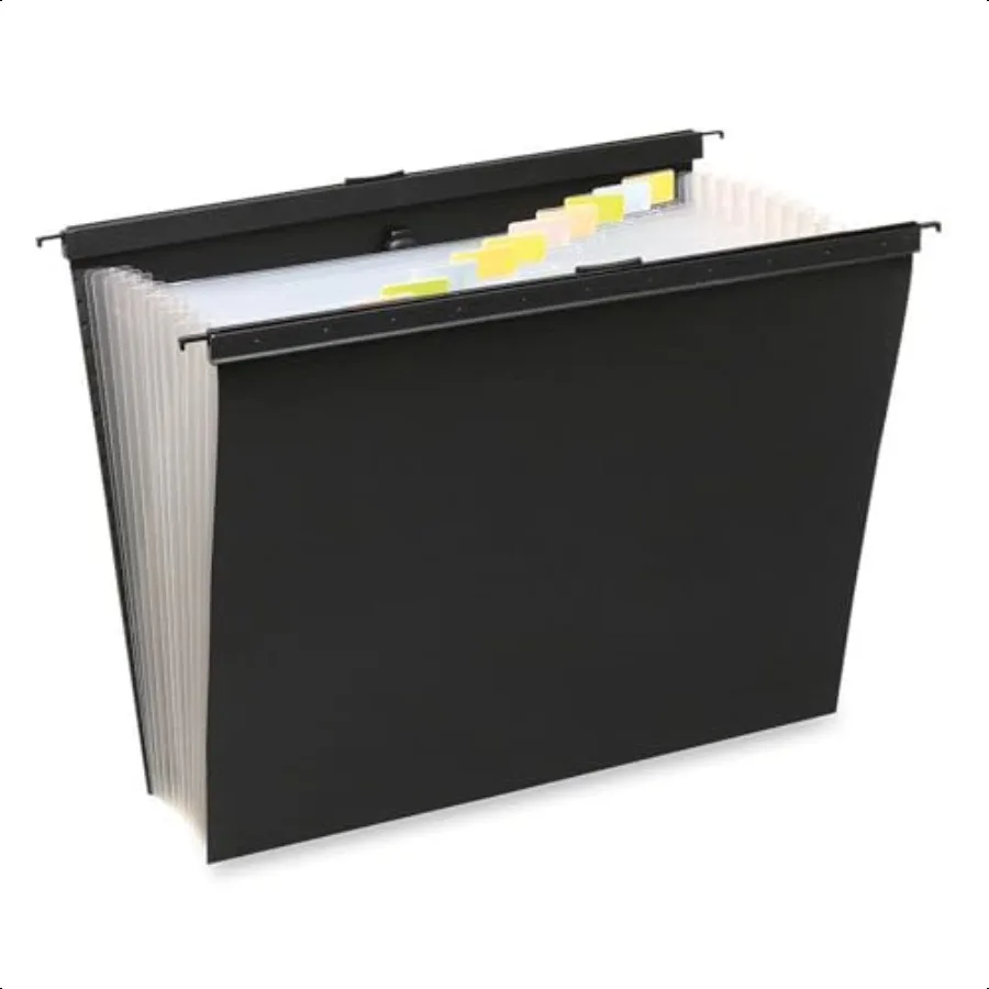 

68205 SlideBar Expanding Pocket File 13 Pockets Poly Letter Black