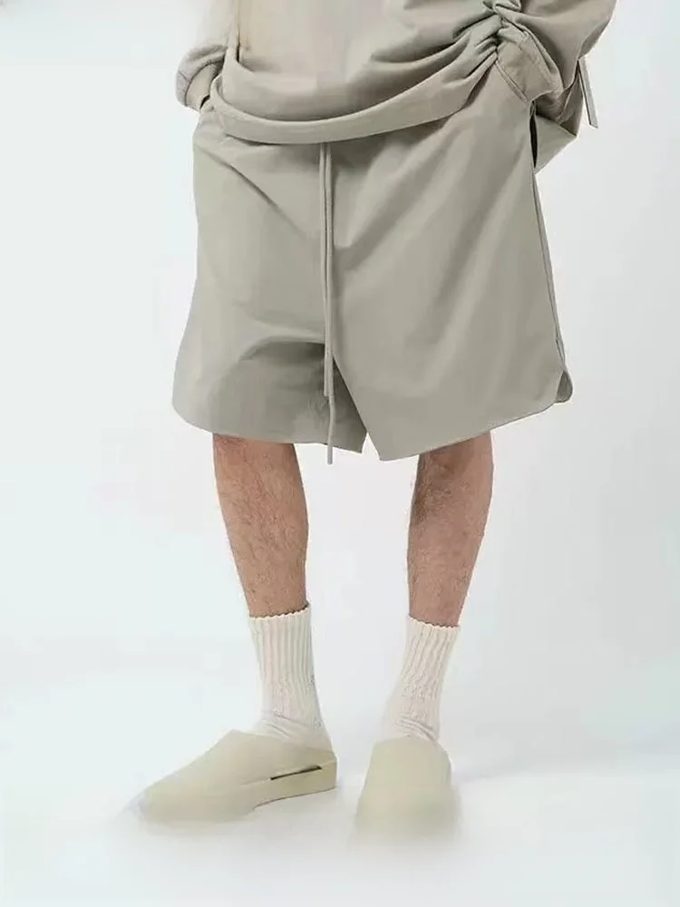 

Свободные нейлоновые шорты длиной 5 дюймов, однотонные, повседневные, молодежные, летние, дышащие, прямого кроя, спортивные, повседневные брюки