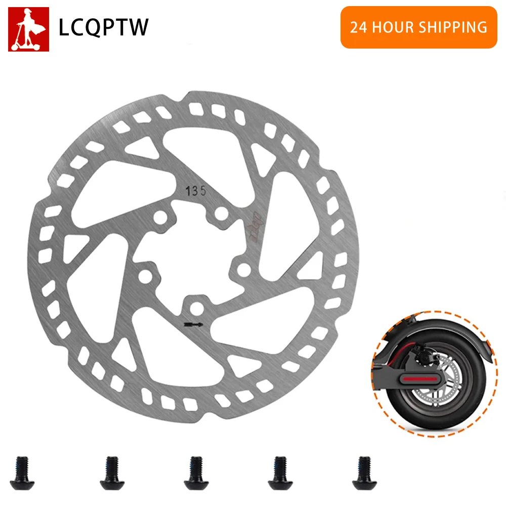 Electric Scooter 135mm Brake Disc Stainless Steel 5 Hole Brake Disc with 5 Screws for Xiaomi M365 Pro Pro2 M365 MI 3