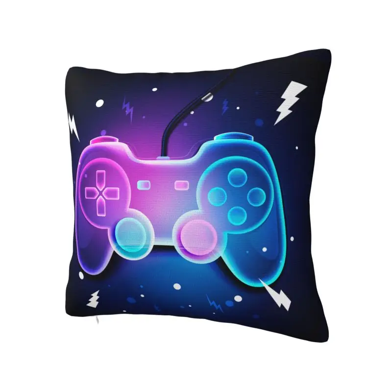 Video Game Gamer Throw Pillow Covers Decoration Geek Gaming Controller Cushions Cover For Sofa Chair Square Polyester Pillowcase