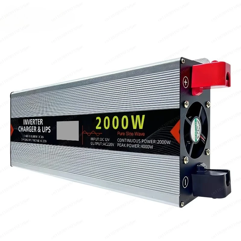 2000W Pure Sine Wave Uninterruptible Power Supply Inverter Converter, Single Phase 12V to 220V, Home Backup, 10A Output