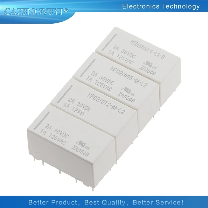 1pcs/lot Relay HFD2-012-S-L2-D HFD2/012-S-L2-D HFD2-012-M-L2 HFD2/012-M-L2  Double coil magnetic latching relay 1A 10 pin 125VAC