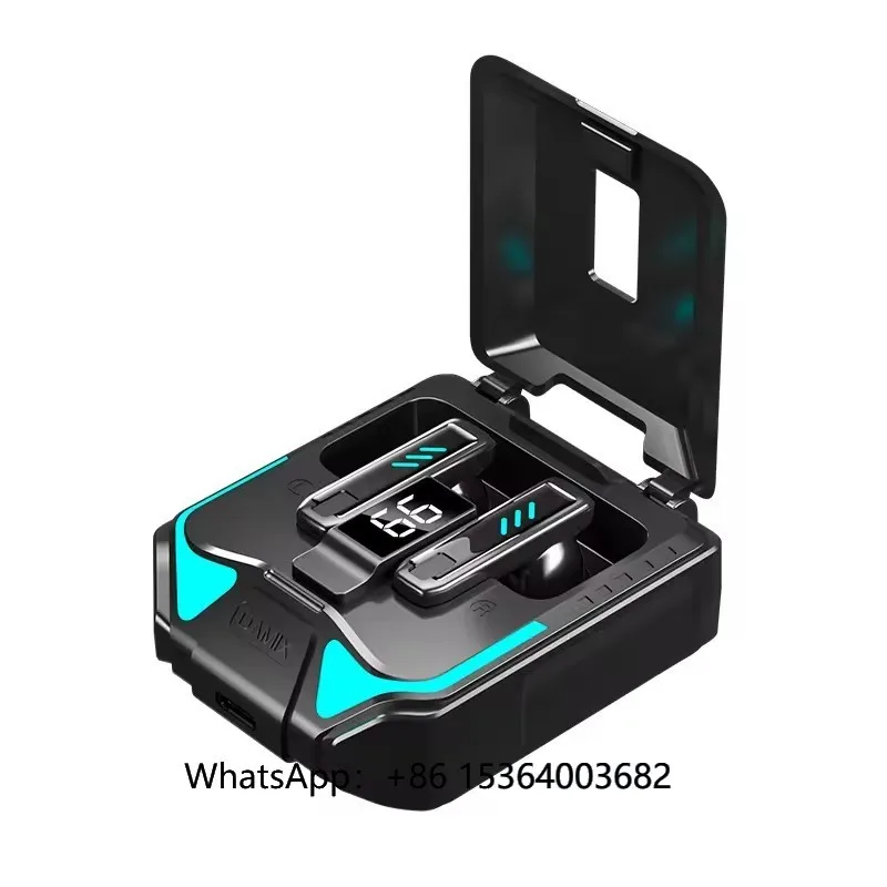

Wireless Headphone Mini TWS Earbuds GQ09 Gaming Earphone with LED Display