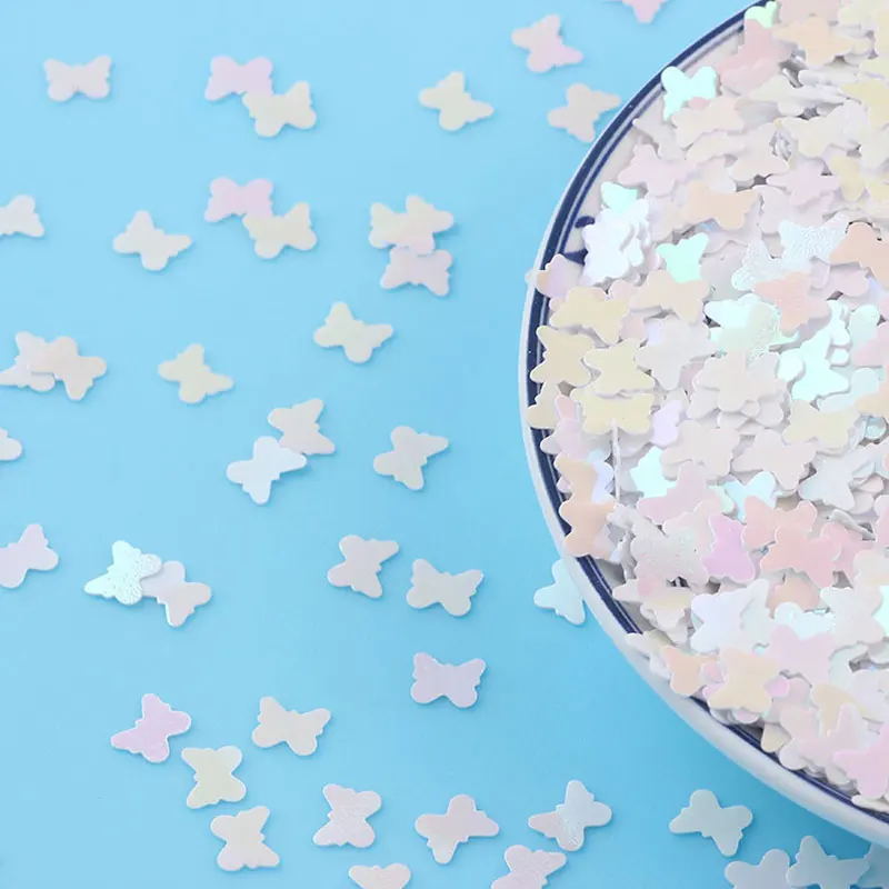 Çevre dostu PVC 6mm kelebek Sequins Sequins düğün dekorasyon için uygun payetler, el sanatları payetler, konfeksiyon dekorasyon Sequi
