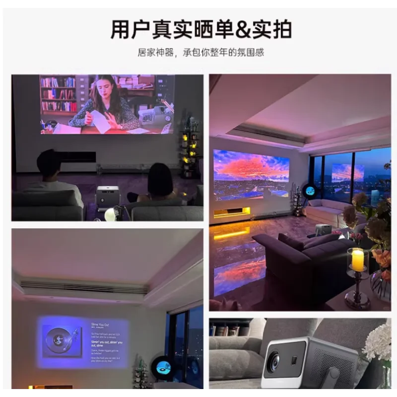 4K Bedroom Living Room Home Theater Mobile C2Pro Projector New Home Office Ultra High Definition Smart Projector Decoding