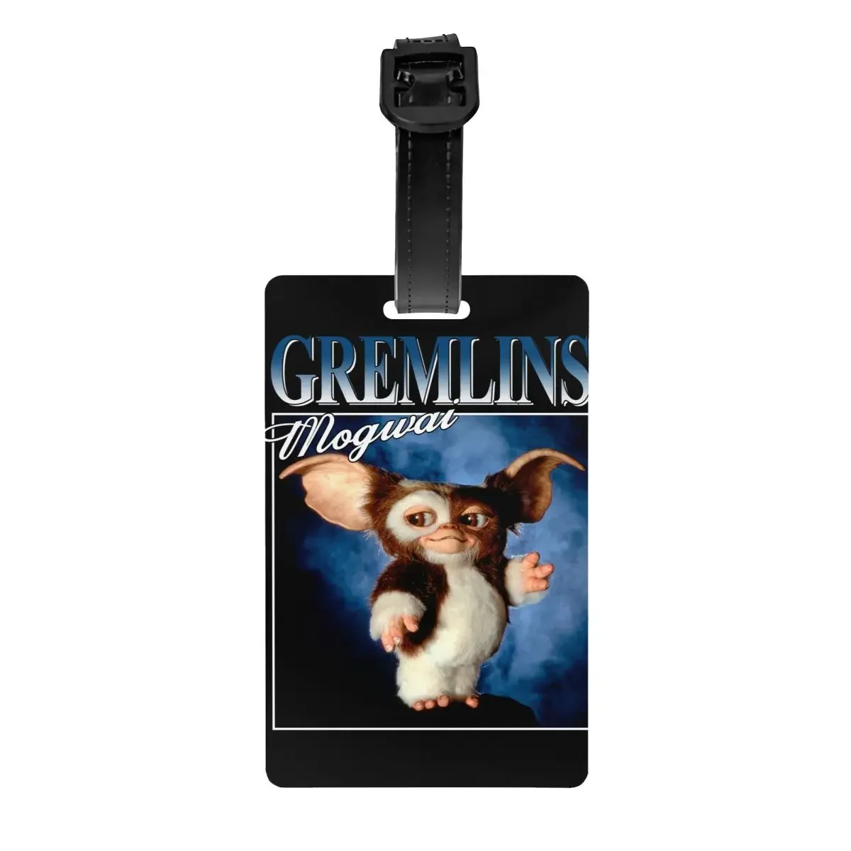 

Vintage Gizmo Gremlins Luggage Tag 80s Horror Retro Sci Fi Movie Mogwai Travel Bag Suitcase Privacy Cover ID Label