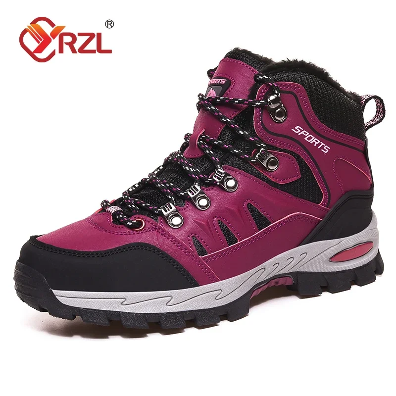 

YRZL Women and Men Shoes Anti Slip Hiking Off-road Sports Shoes Casual Comfortable Travel Outdoor Shoes Lace Up Walking Sneakers