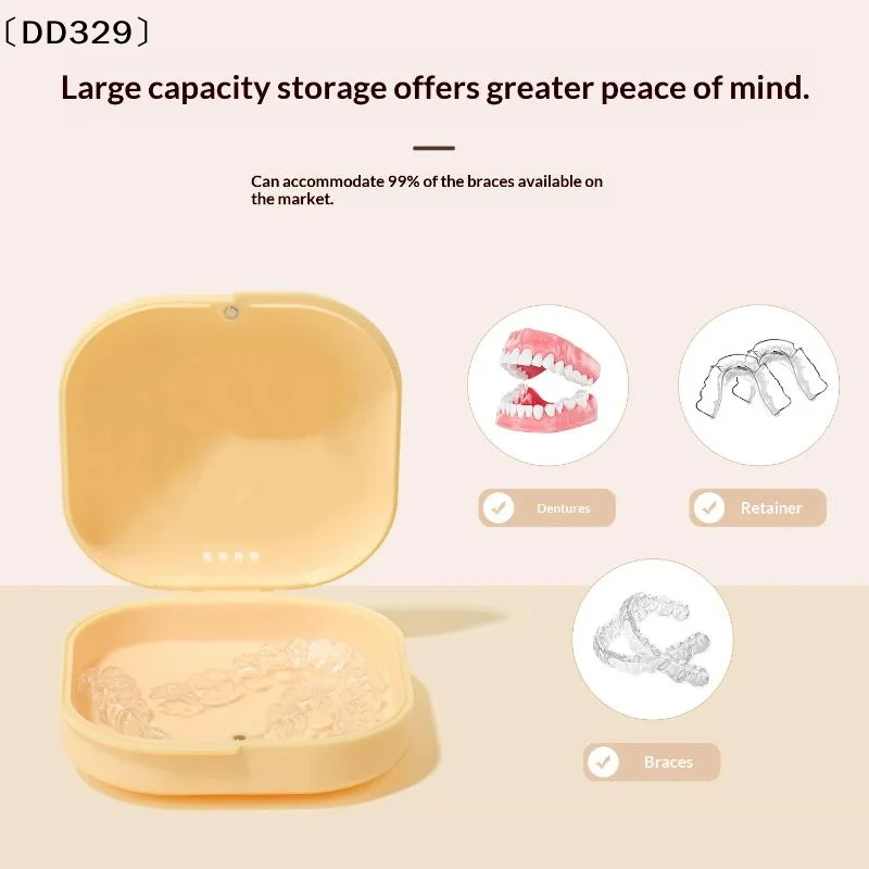 Denture Tray Box Dental Braces Retainer Case Vent Holes Dental Denture Box ​False Teeth Protective Case〔DD329〕