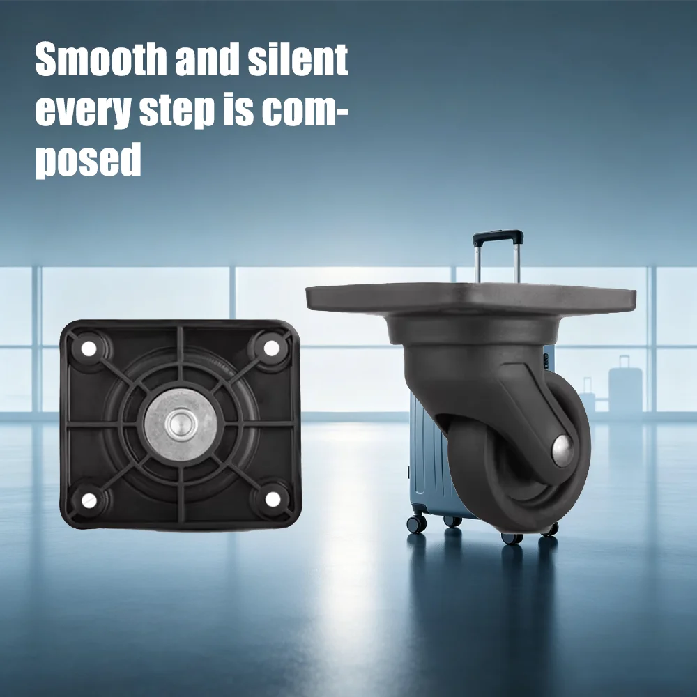 W018 Smooth Glide Soft Suitcase Casters, Silent Spinner Wheels Replacement for Cloth Luggage, Durable & Quiet Repair Parts