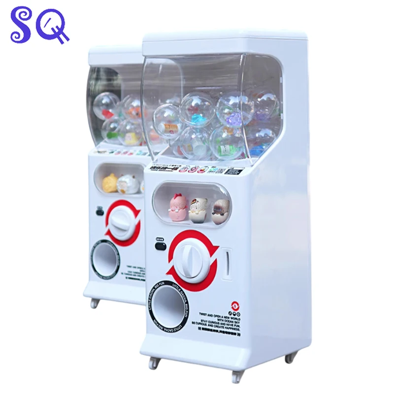 Mini máquina gachapon arcade goma cápsula brinquedo máquina de doces máquina de venda automática porta deslizante máquina gachapon