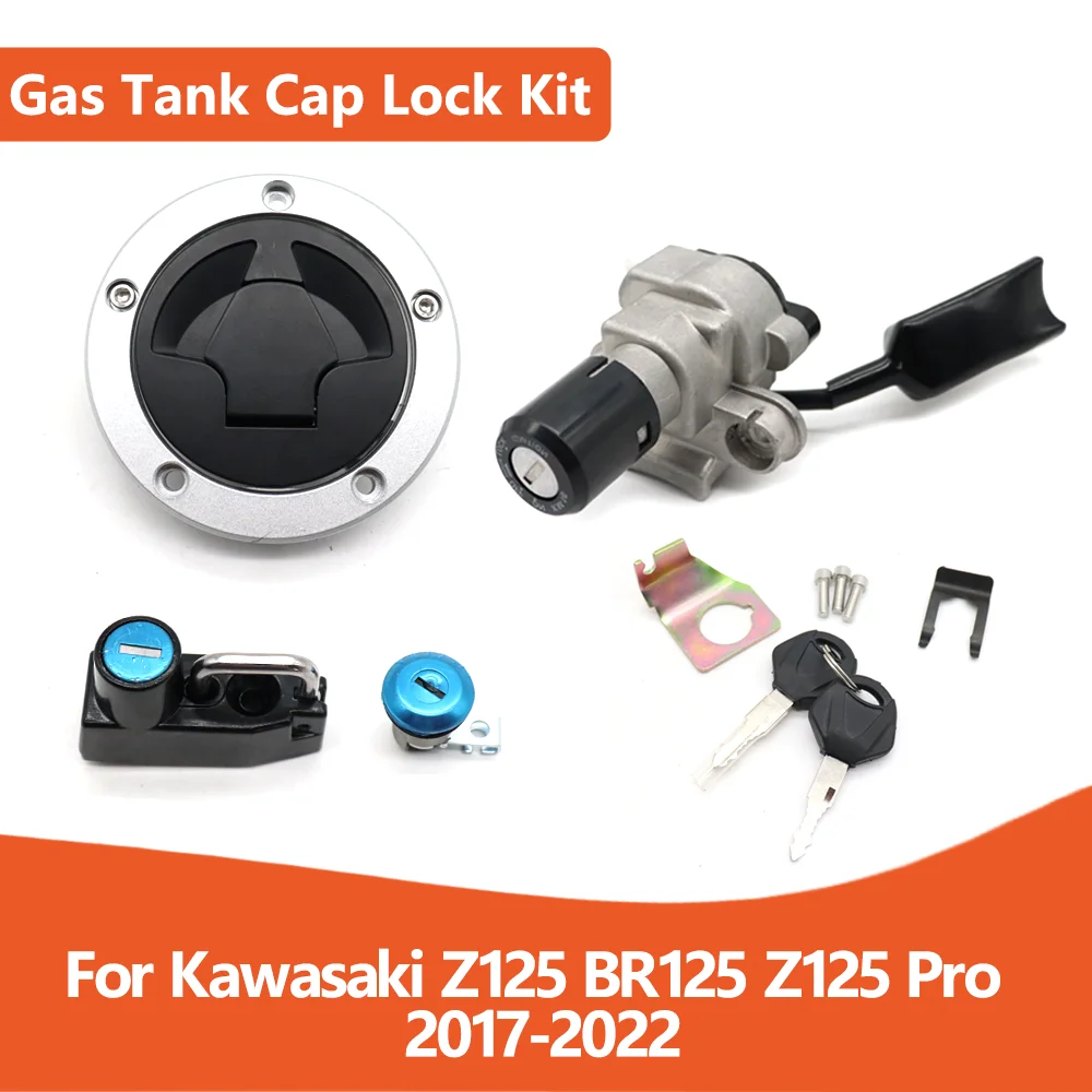 

For Kawasaki BR125 Z125 BR Z 125 Pro 2017 2018 2019 2020 2021 2022 Motorcycle Ignition Switch Fuel Gas Cap Seat Lock Key Set