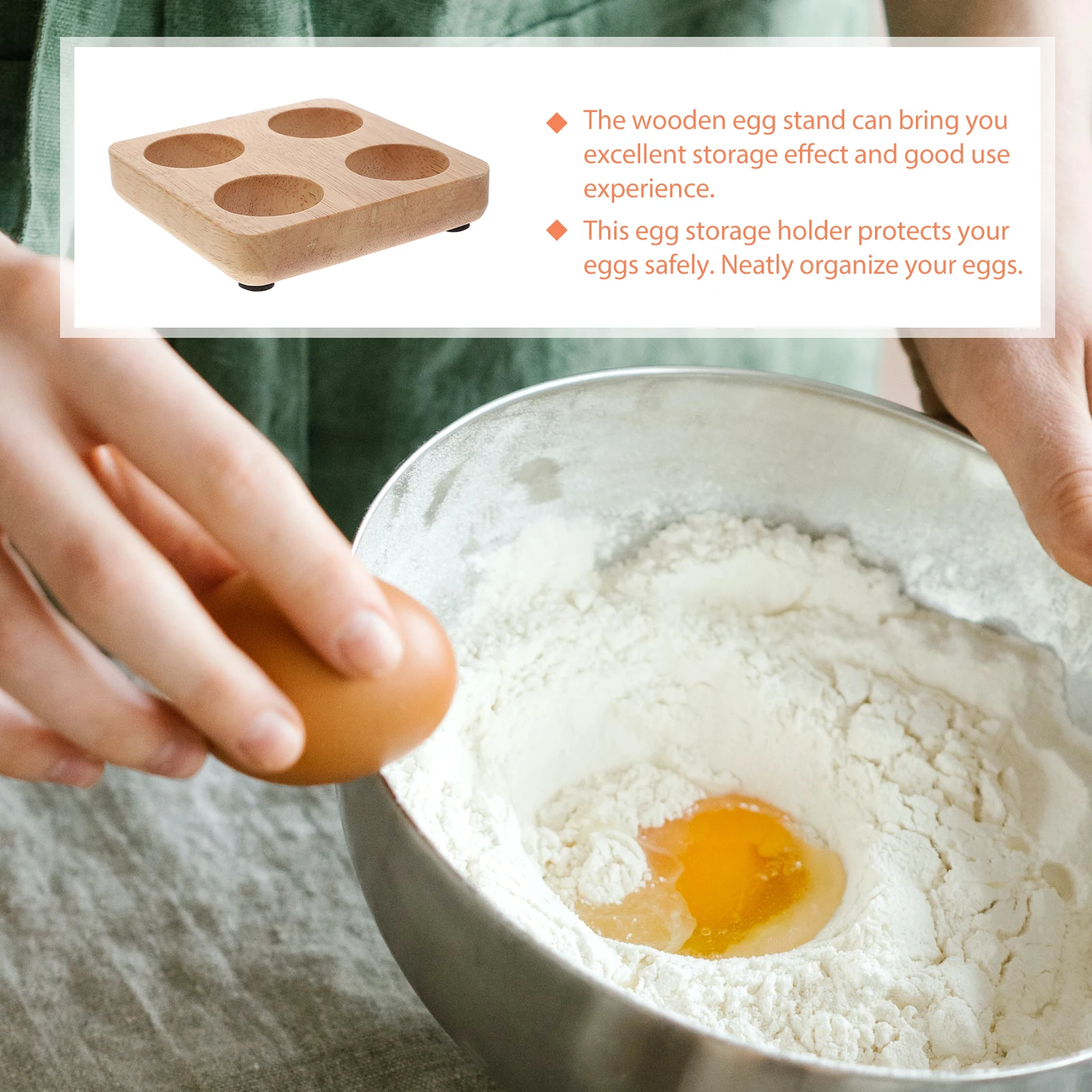 

Wooden Egg Tray Container Holder Countertop Kitchen Refrigerator Egg Safely Prevent Breaking Decoration Restaurants