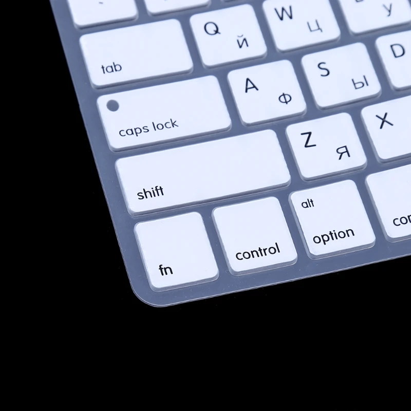 Silicone Russian Keyboard Cover Skin US Version Durable RUS Sticker for Macbooks