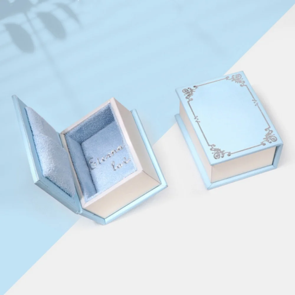 Flip Book Shape Ring Box Jewelry Box Necklace Earring Storage Display Creative Magnetic Gift Box High-end Jewelry Organizer Box