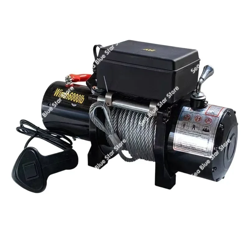 Electric winch 12v24v car traction electric hoist truck hoist wire rope crane hoist