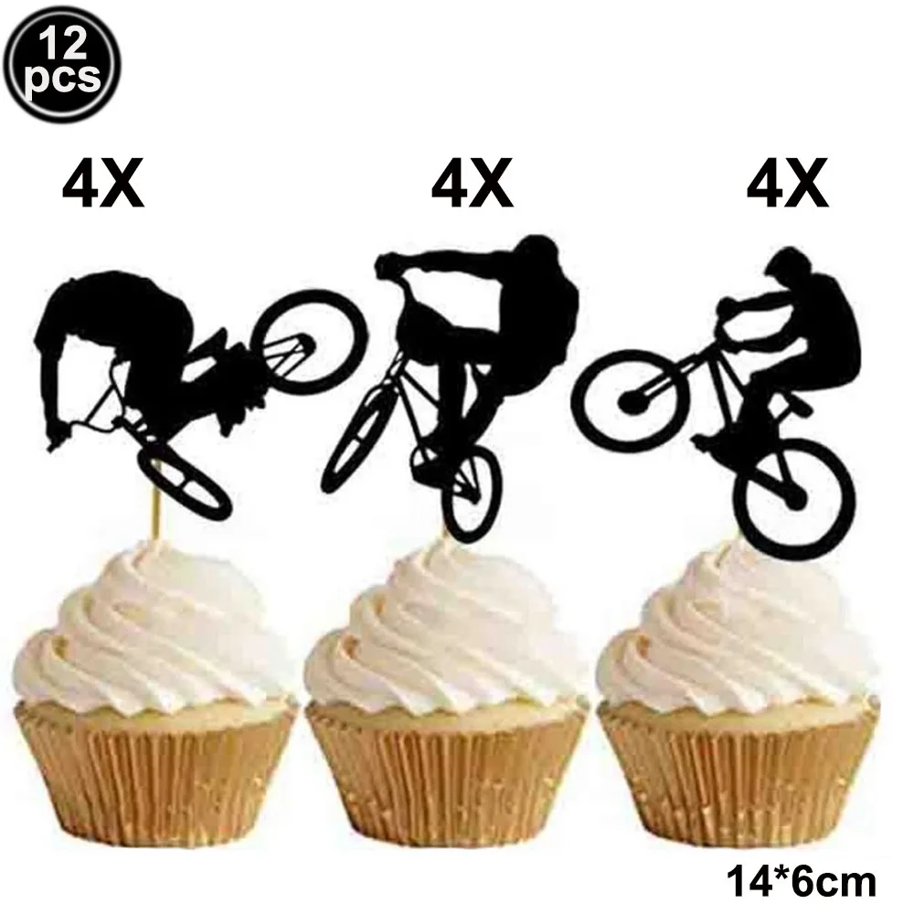 Fahrrad-Kuchenaufsatz, alles Gute zum Geburtstag, Fahrrad-Kuchendekoration, für Jungen und Mädchen, Sport, Fahrrad-Themen-Geburtstagsparty-Zubehör – Detail 8