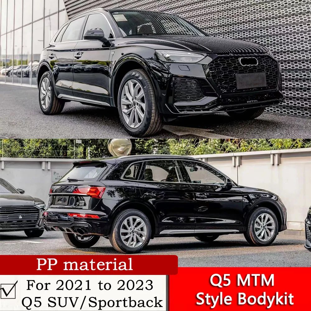 

Q5 MTM Style Bodykit для 2021 до 2023 Q5 SUV/модификация заднего бампера из полипропилена S-line Q5 MTM, задний диффузор, Решетка переднего бампера