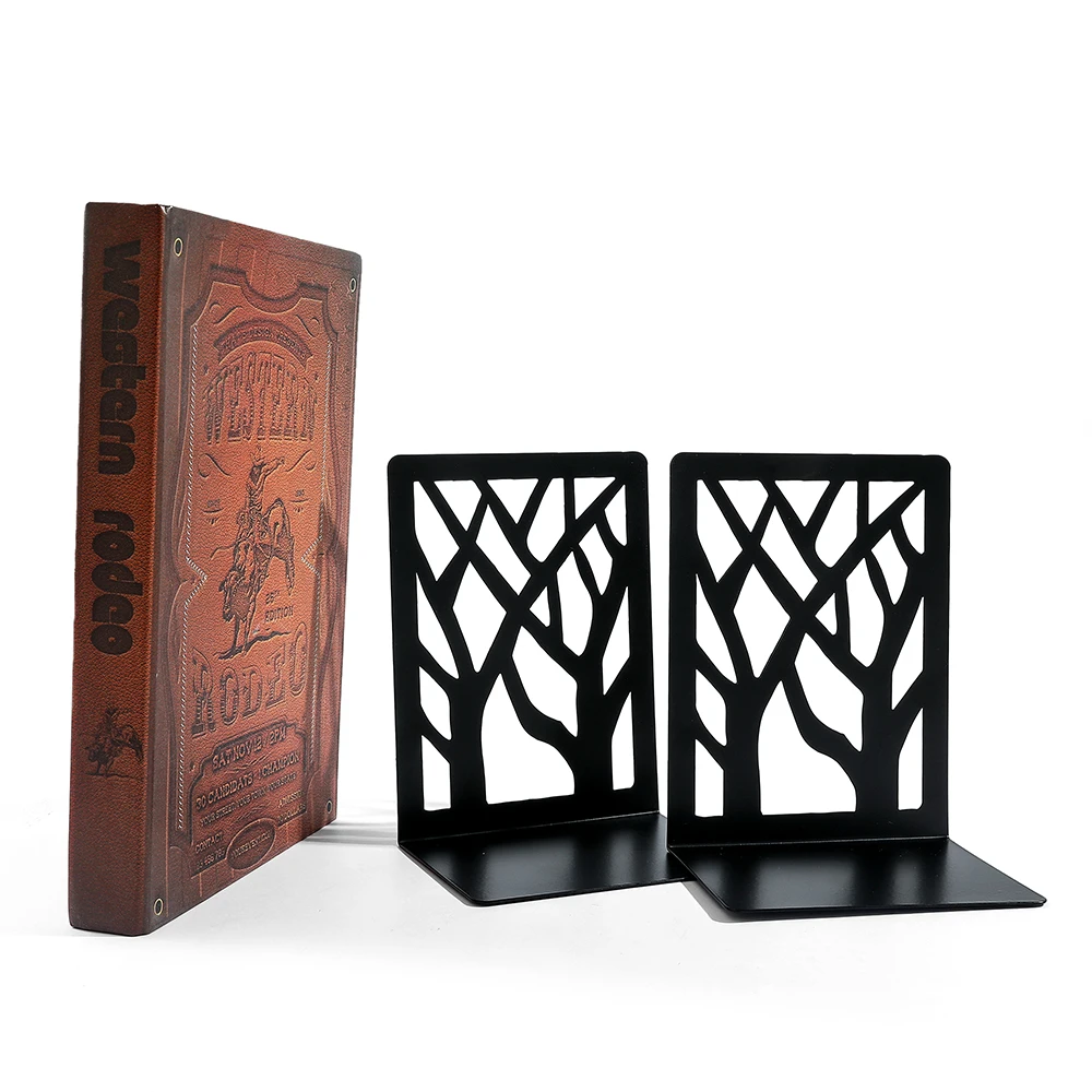 2 Pcs Treelike Desktop Bookends Office Desktop Book Organizer Home Iron Bookends Book Ends Holder Book rack Stand Shelf