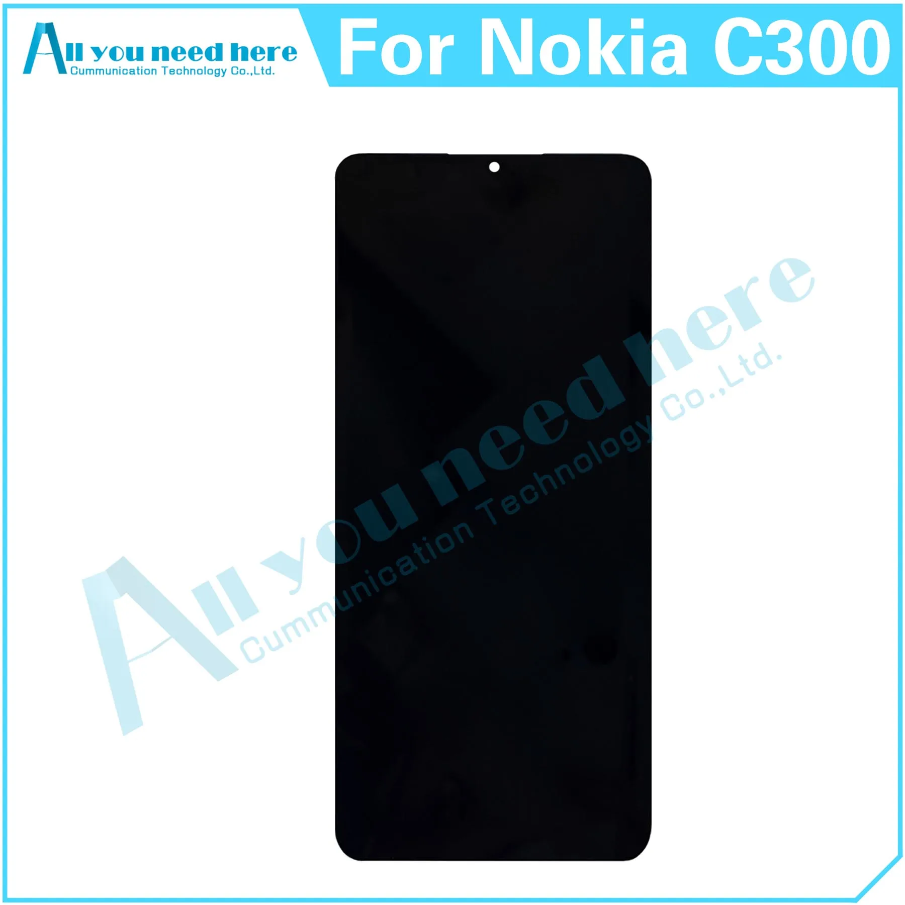 Tes 100% untuk Nokia C300, LCD layar sentuh rakitan Digitizer suku cadang perbaikan