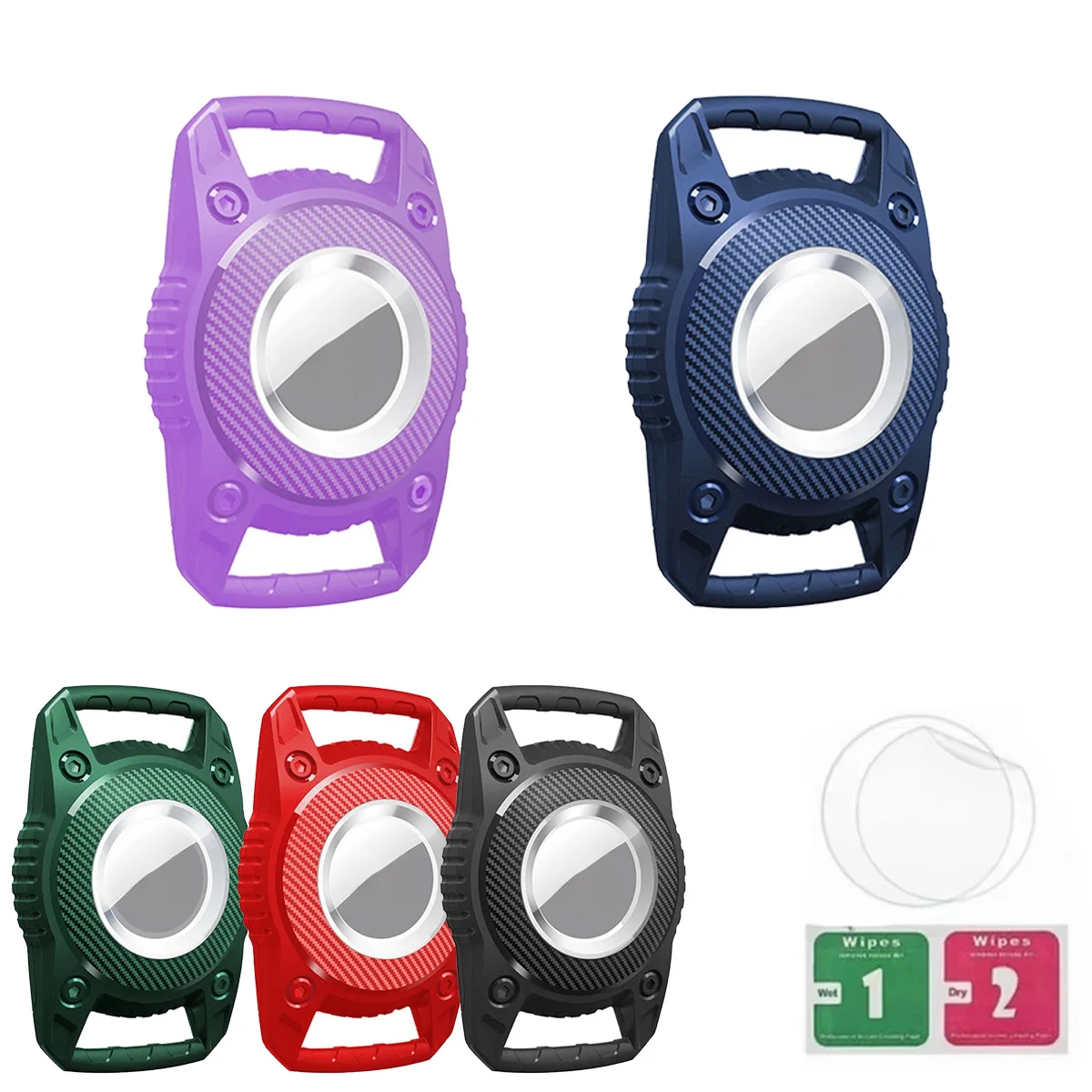 For Airtag Holder Case IP68 Waterproof Airtag Holder Keychain, Hard TPU Full Protection with Key Ring for Airtag Luggage Cat,Dog