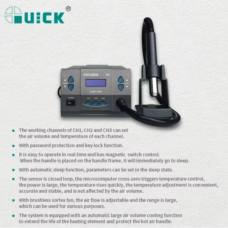 QUICK 881D 1300W Power Hot Air Rework Station