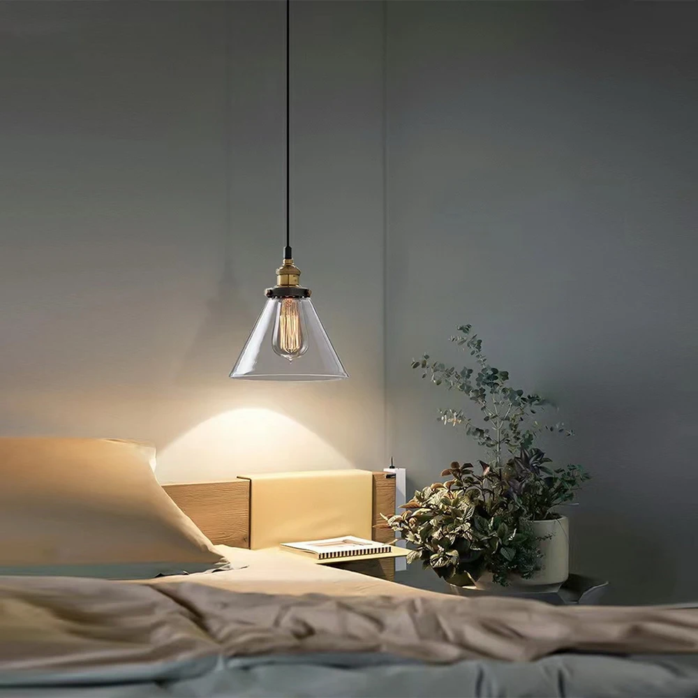 Nordic Minimalist Glass Pendant Light Creative Single Head Restaurant Bar Counter Modern Lamp Living Bedroom Aisle Loft Indoor