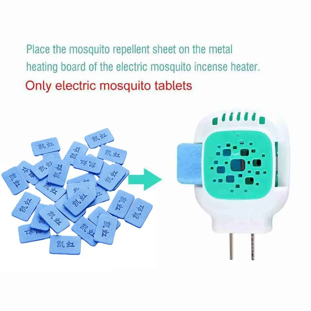 120PCS Electric Mosquito Repellent Tablets Long-Lasting Refill Mats for Heater Safe for Babies & Pets Indoor Mosquito Killer