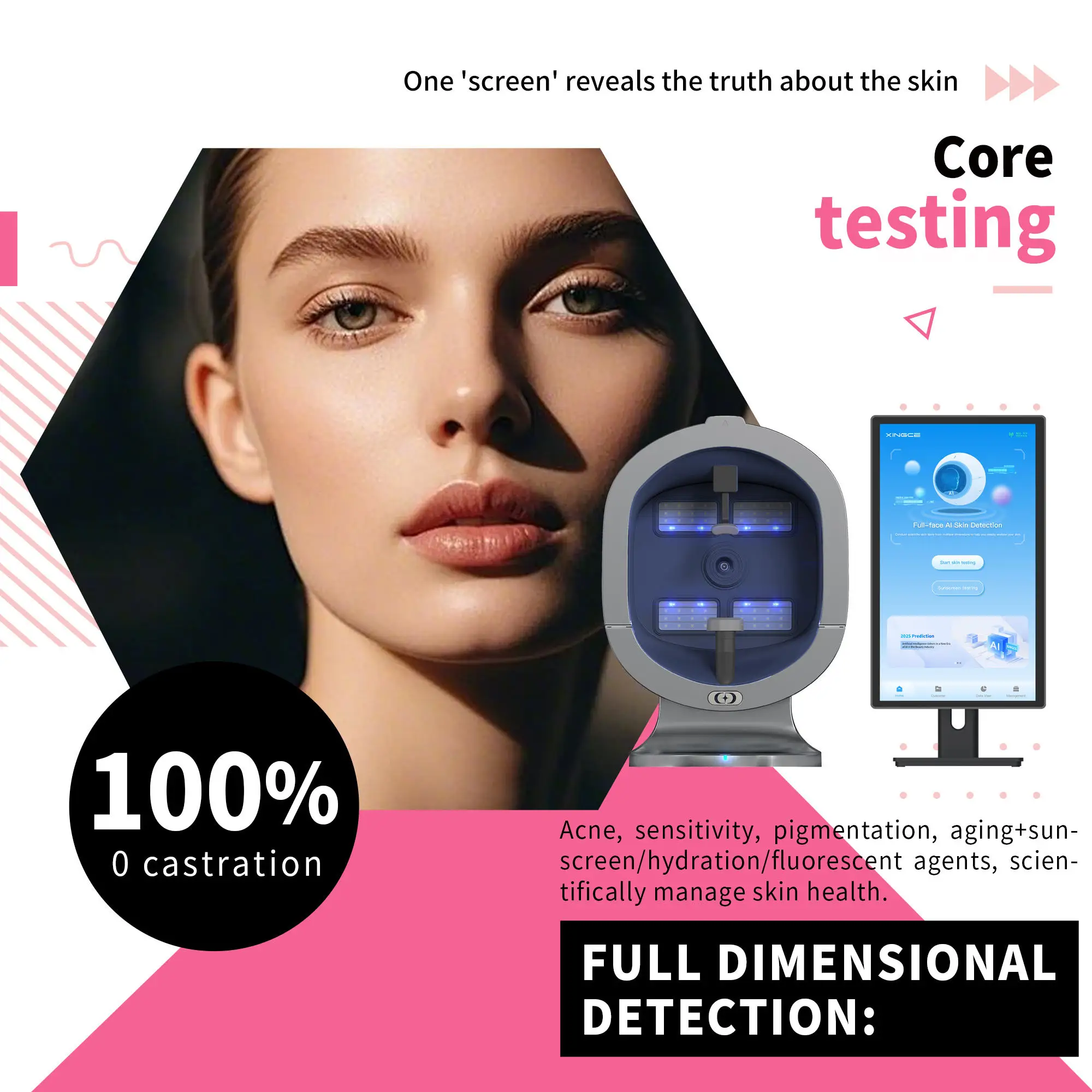 

Professional 3D Facial S5 Camera Scanner UV Skin and Hair Analysis Measuring Machine Digital Facial Scanner Skin Analyzer