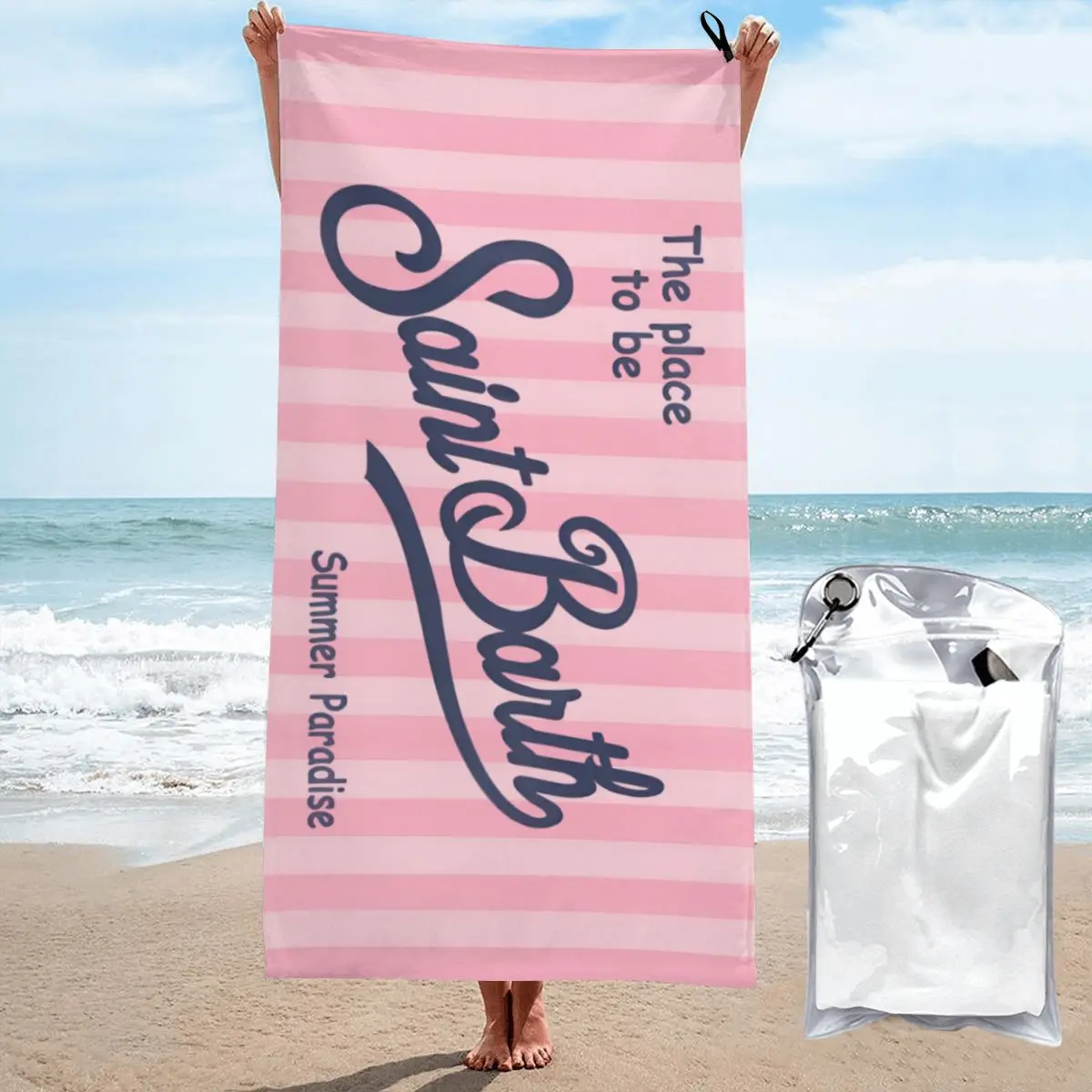 Quick Drying Bath Towels S-Saint-B-Barth Oversized Printing Towel Super Absorbent Pool Towel Blanket