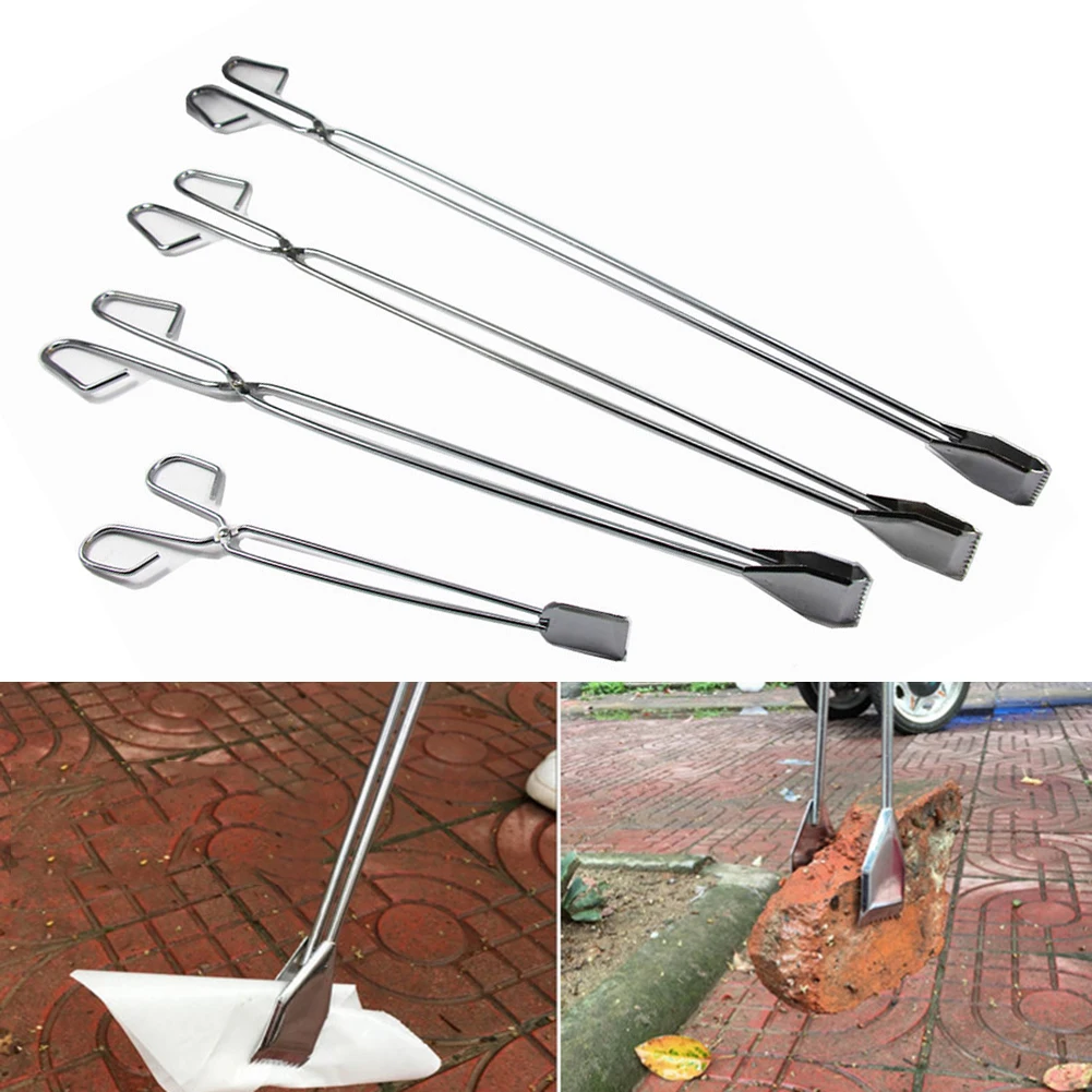 1pc 32cm Stainless Steel BBQ Coal Tongs Sanitation Pick Up Tongs Garbage Tongs Home Kitchen Tools Accessories