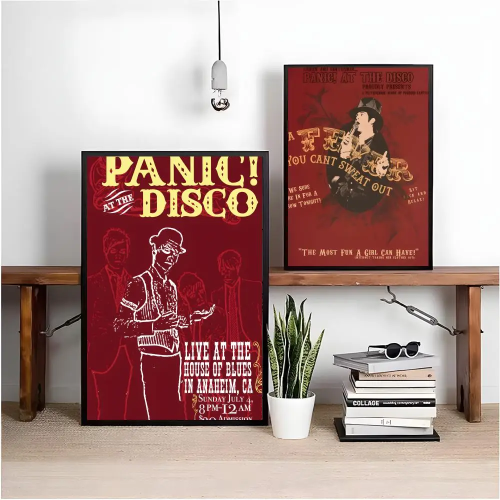 روك باند P-الذعر في ديسكو اللوحة الخط HD طباعة تجعد الفن صور لغرفة المعيشة ديكور جدران المنزل قماش #5
