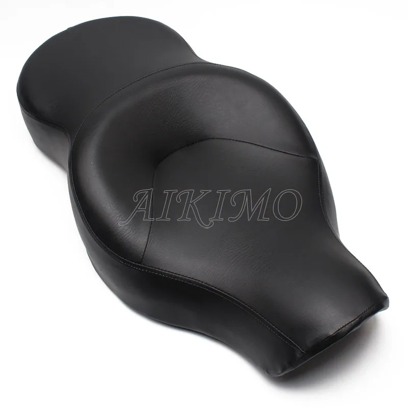 Motorcycle Black Driver+Passenger Seat 2 Two Up Sofa Seat Tour Seat Bench Rear Cushion For Harley Sportster 883 1200 2004-2003