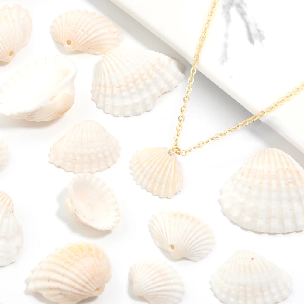 30-50g Natural Sea Flower Snail Shell Beads Loose Spacer Beads for DIY Jewelry Bracelet Pendant Key Chain Gift Craft Accessories