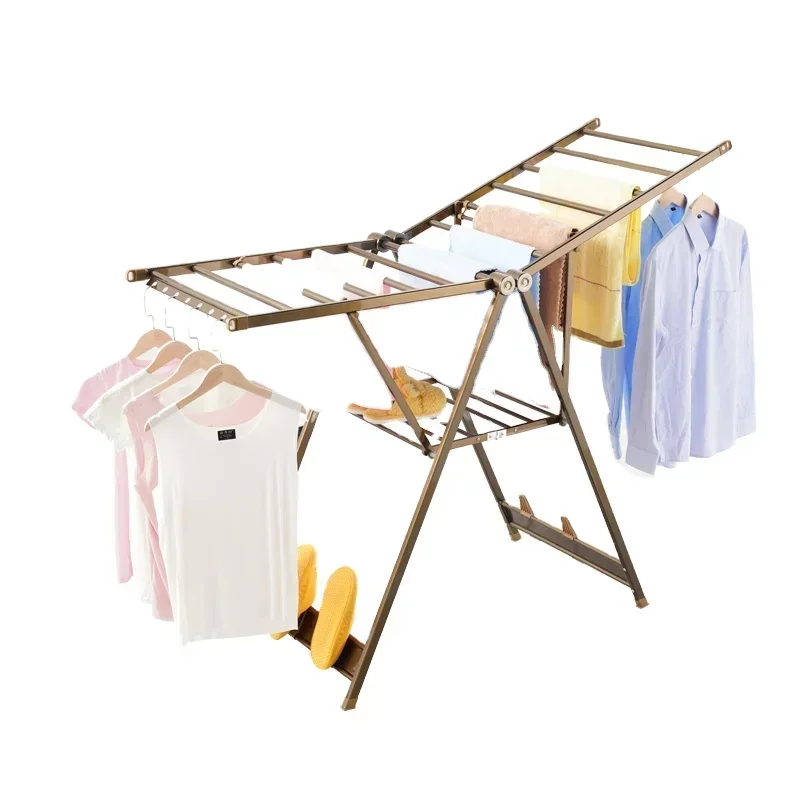 Aluminum alloy cloth rack indoor folding hanger drying rack