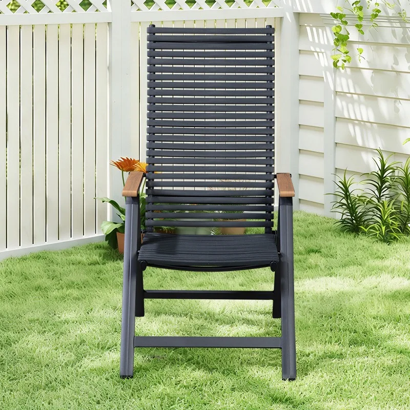 Outdoor folding chair courtyard terrace adjustable chair leisure bed and breakfast deck chair garden Amazon cross-border hot sal