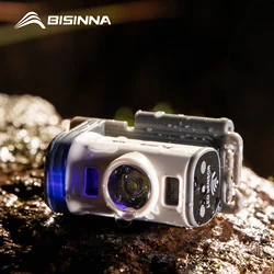 BISINNA Mini Sensor Headlamp USB Rechargeable Head Flashlight Waterproof Portable Fishing Camping Cycling Emergency Lantern