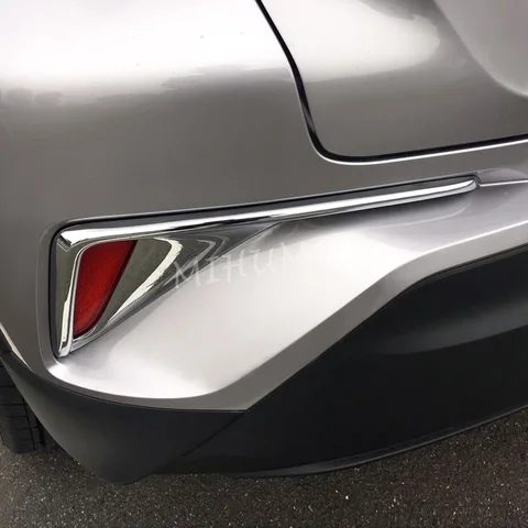 2 хромированных накладки на заднюю противотуманную фару для Toyota C-HR CHR 2017 2018 2019, декоративные аксессуары