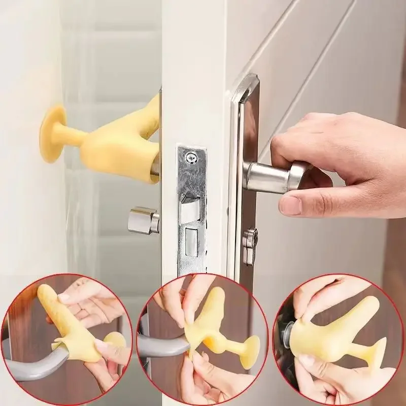 

6pcs Silicone Door Handle Protective Cover Anti-collision Baby Doorknob Protect Knob Cup Safety Noiseless