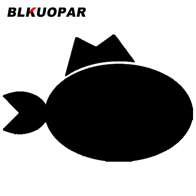 

BLKUOPAR For Fish Kitchen Silhouettes Car Sticker Creative Graphics Decals Waterproof DIY Motorcycle Helmet Decor Car Goods