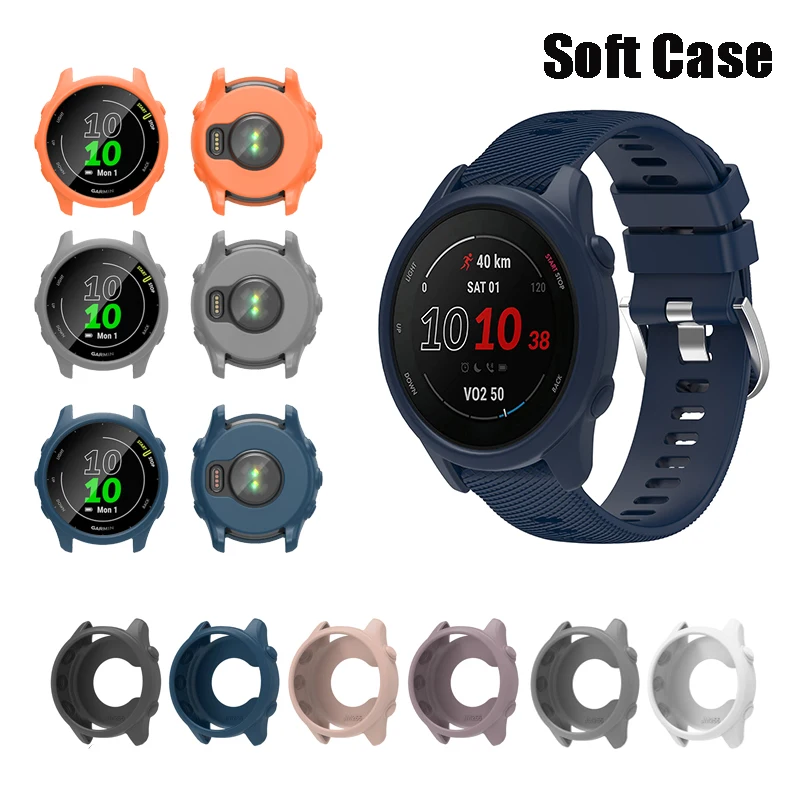 حافظة حلوى من السيليكون الناعم لهاتف Garmin Forerunner 265 255 غطاء شاشة رياضي واقي ممتص للصدمات