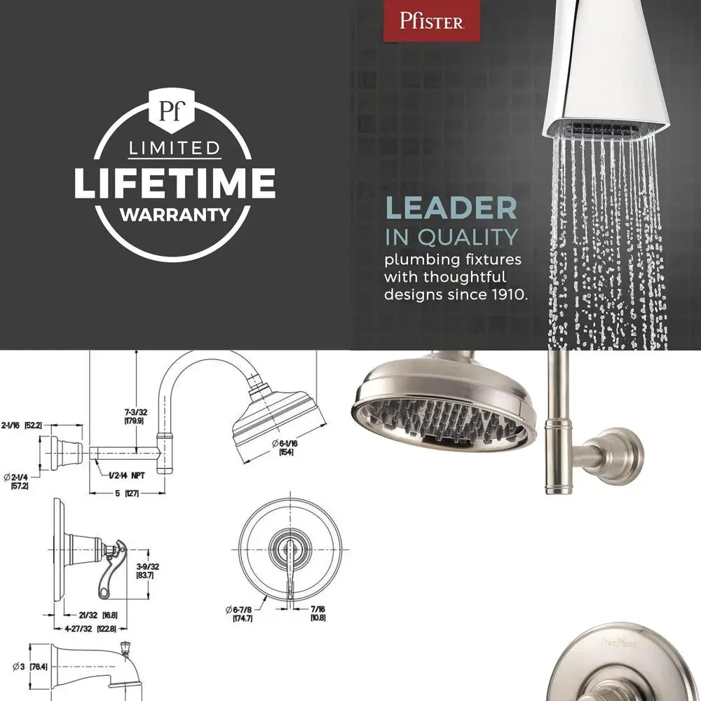 

Ashfield Shower Trim Kit, 1.8 GPM, Brushed Nickel Finish