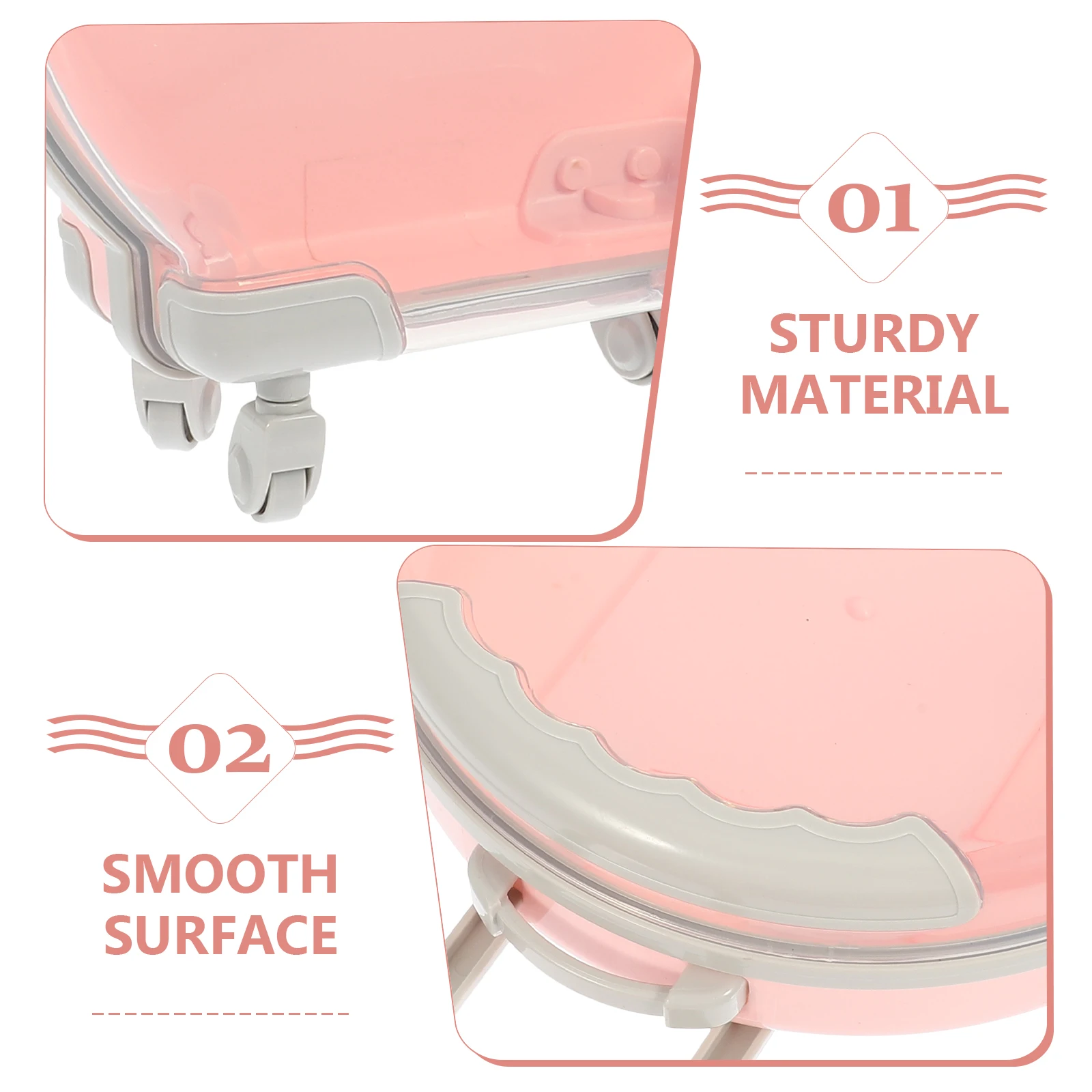 

Suitcases Travel Box Toys Mini Sleep Miniature Carrying Pink Luggage Baby Child