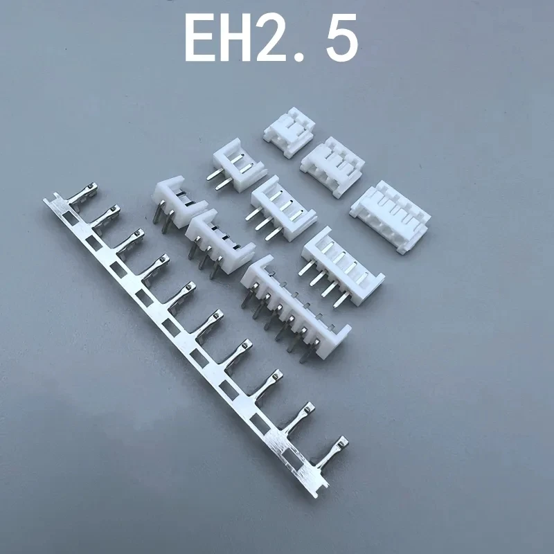 50Pcs EH 2.5mm Pitch Connector Replacement of JST B*B-EH 2P 3P 4P 5P 6P 7P 8P 10P EH2.5 Pitch Straight Pin Socket Housing Termin