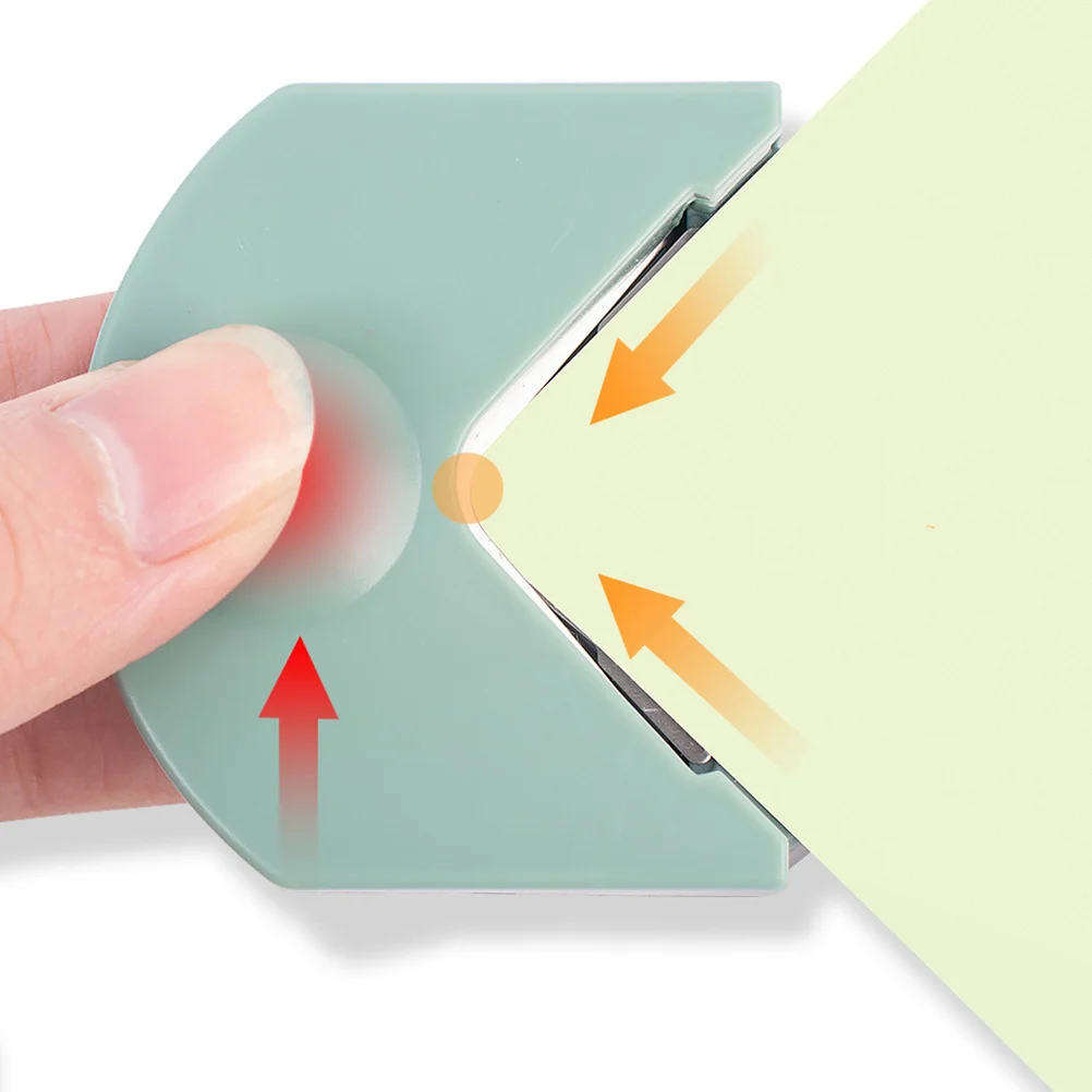 صور الزاوية المتقلب لكمة الزاوية مستدير للورق PVC DIY الحرف أداة إغلاق بطاقة الأعمال حافة السلامة التشذيب الإبداعي