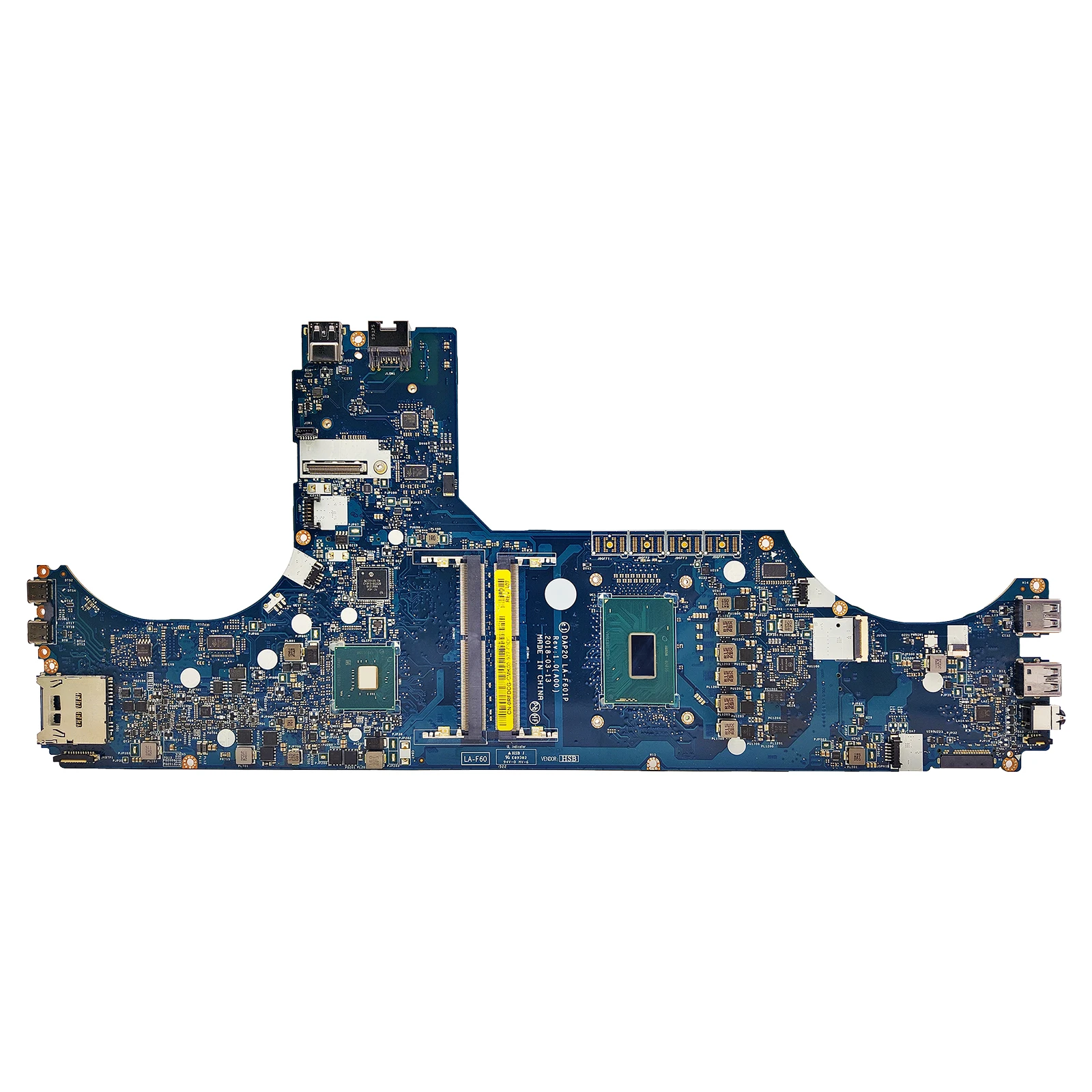 Para dell precisão 7530 mainboard LA-F591P portátil placa-mãe 02nrm 0y0mpw 0xpvx4 0xm3hc i5/i7 i9 8th gen notebook testado 15
