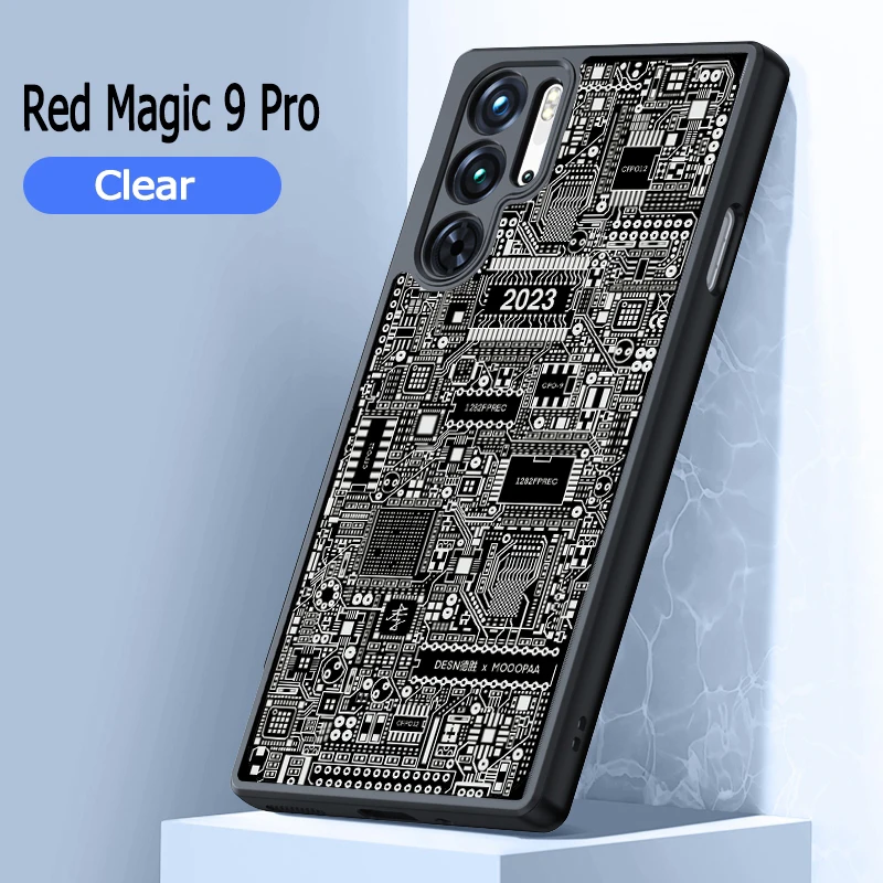 Transparent Phone Case For Red Magic 10 10S 9 9S 8 8S Pro Plus Shock Fall Prevention Acrylic Case 1.PCB