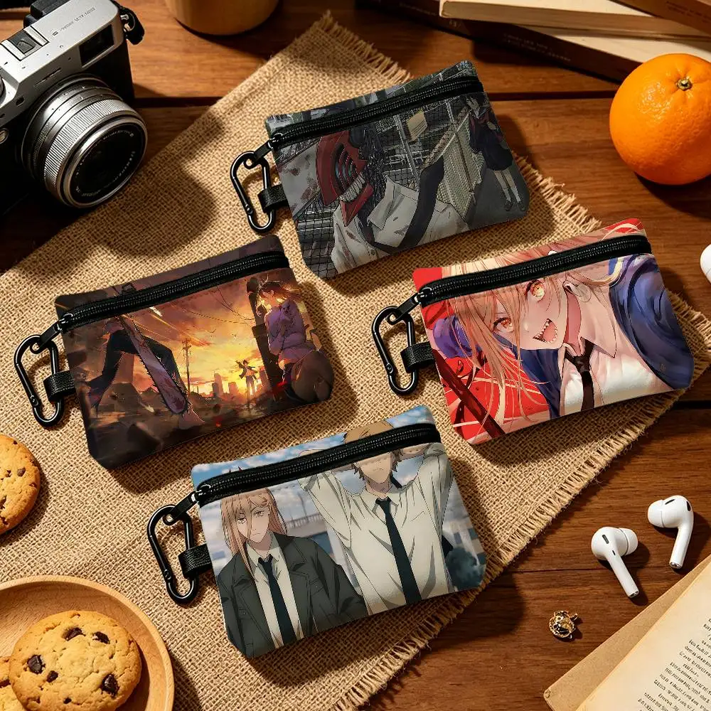 C-ChainsawS M-Man Fashion Wear-resistant Oxford Cloth Coin Purse Portable Backpack Hanging Card Storage Bag